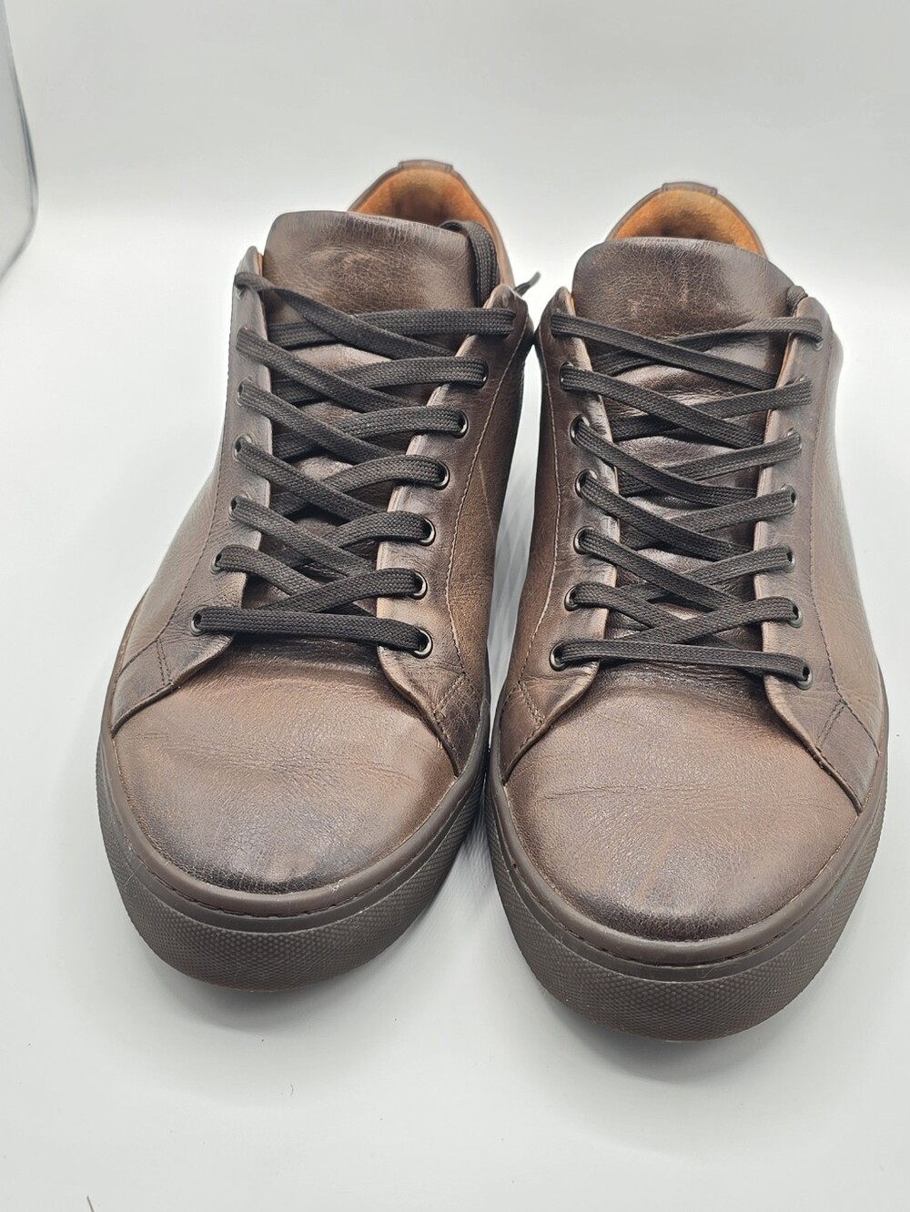 Thursday Boot Company Brown Leather 14 Low-Top Sneakers Causal Business Preppy